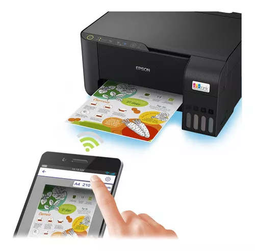Impressora 3x1 Multifuncional Epson Ecotank L3250 Wifi Biv Cor Preto 100V/240V - Imagem 2