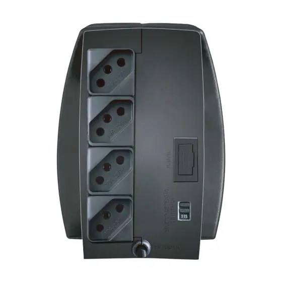 Estabilizador 300VA Coletek, Entrada Bivolt Manual, Saída 115V, 4 Tomadas, Preto - ES-300VA - Imagem 2