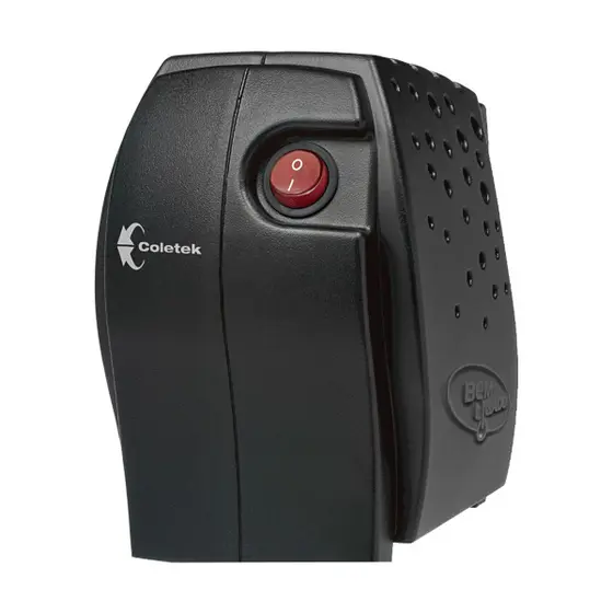 Estabilizador 300VA Coletek, Entrada Bivolt Manual, Saída 115V, 4 Tomadas, Preto - ES-300VA - Imagem 3